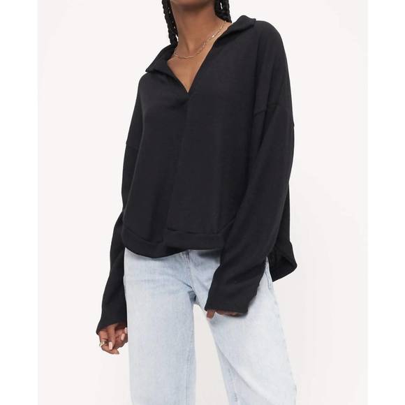 NEW PROJECT SOCIAL T emelie cozy longsleeve top in black - Picture 1 of 3